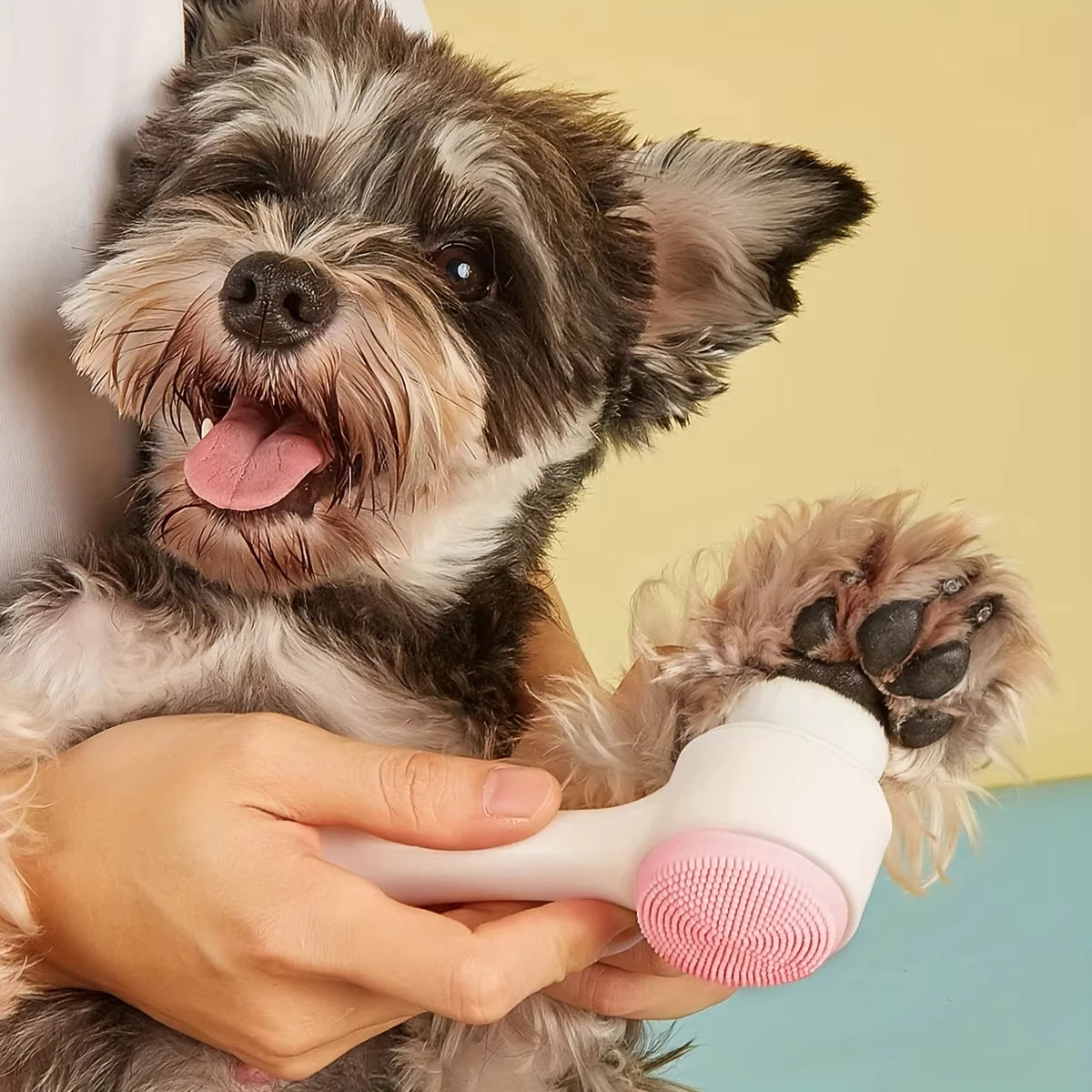 Silicone Pet Paw Cleaner & Massage Brush - Dual-Sided Dog Grooming Tools for Healthy Coats and Claws