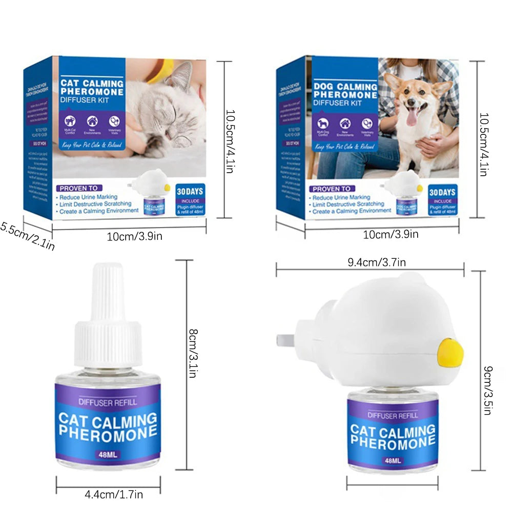 Cat Pheromones Calming Diffuser Refill Reduce Fighting Relieve Stress Refill Natural Cat Calming Diffuser Refills Pet Supply