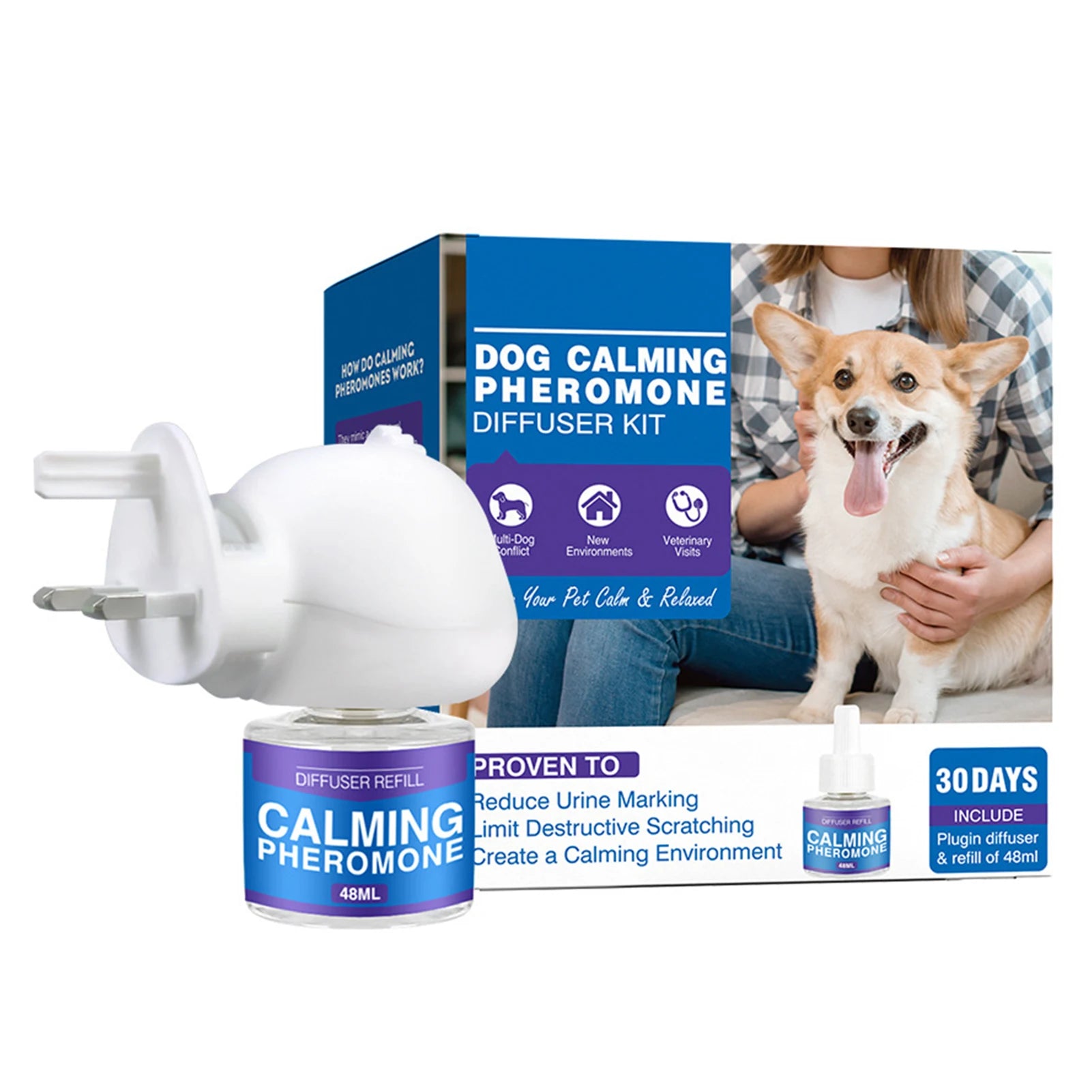 Cat Pheromones Calming Diffuser Refill Reduce Fighting Relieve Stress Refill Natural Cat Calming Diffuser Refills Pet Supply