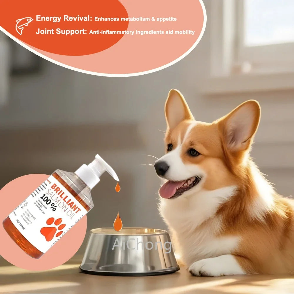 PAWS AND CARE PET SALMON OIL FOR DOGS AND CATS - OMEGA 3 SUPPLEMENT (100ML-500ML)